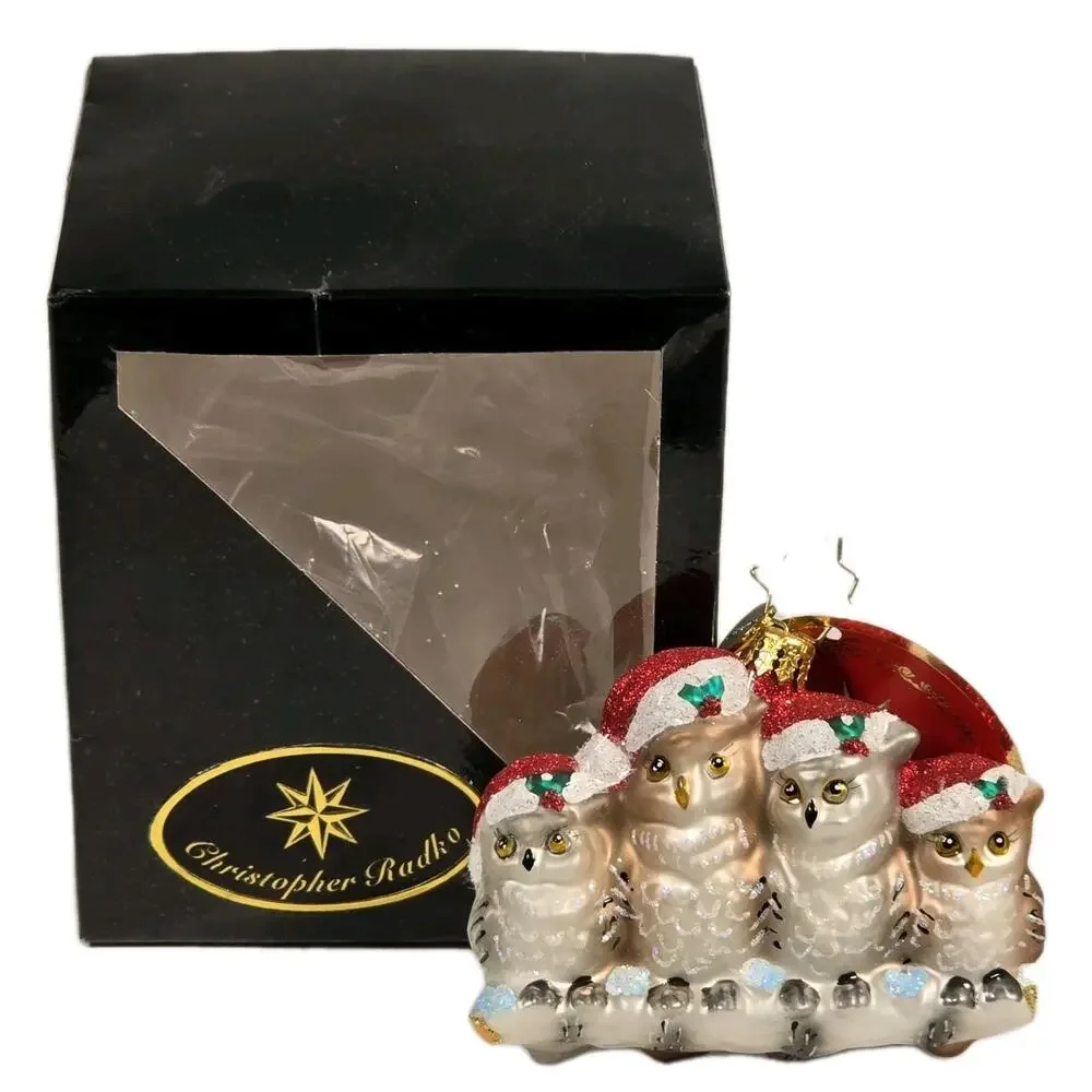 Christopher Radko IT'S OWL IN THE FAMILY Christmas Ornament Little Gem 1020663